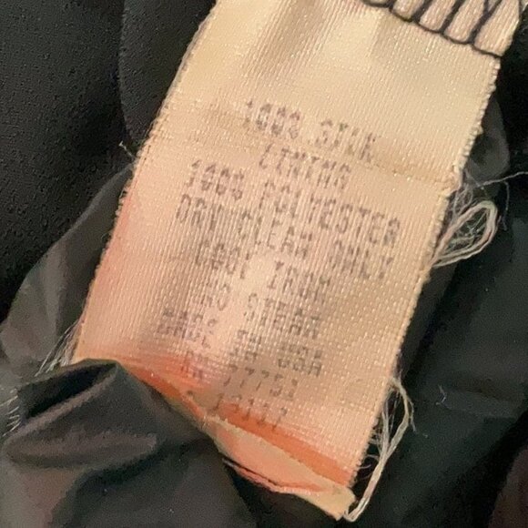 SOLD Butterfly Print Silk Dress 90s 6 VINTAGE RARE - Picture 6 of 6